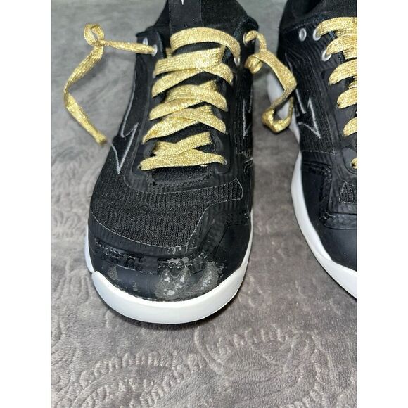 MIZUNO Wave Luminous 2 Women's Indoor Volleyball Shoes Black w/gold laces Sz 8 - Picture 4 of 9